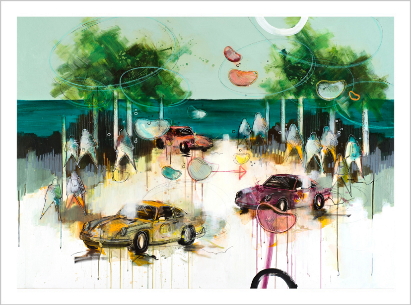 Classic car Race Aarhus 2021 50x70cm - Casper Eliasen