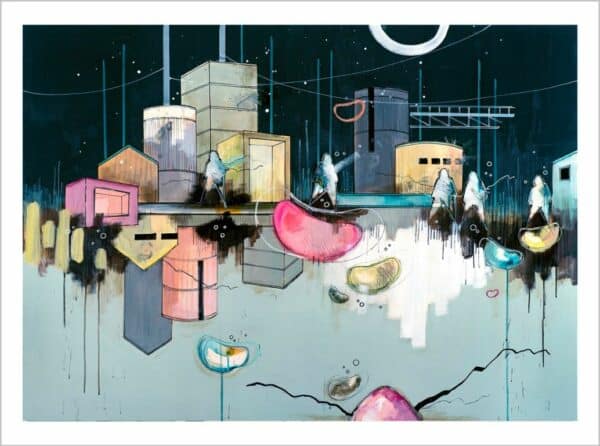 City At Night – Art Print – 50 x 70 cm (kun 30 stk.)